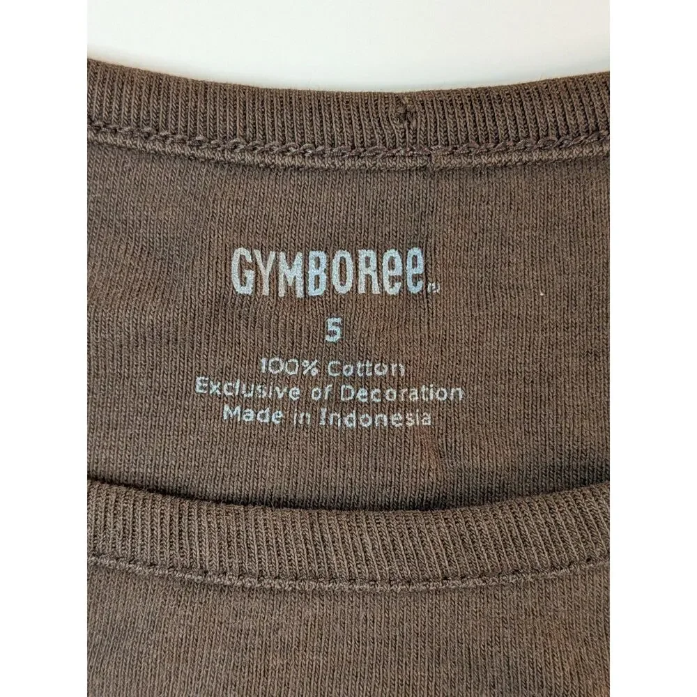 Gymboree Girls Size 5 Brown Snow Cute Snowflake Long Sleeve Shirt